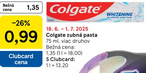 Colgate Zubná pasta