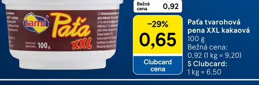 Paťa tvarohová pena XXL kakaová