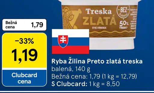 Ryba Žilina Treska Zlatá
