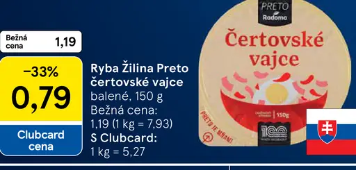 Ryba Žilina Preto čertovské vajce