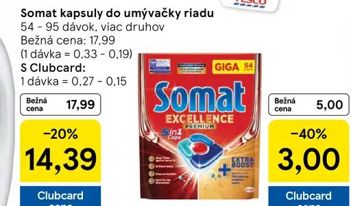 Somat kapsuly do umývačky riadu