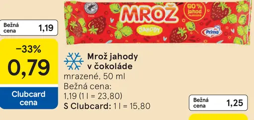 Mrož jahody v čokoláde