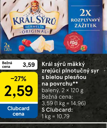 Kráľ syrov mäkký zrejúci plesňový