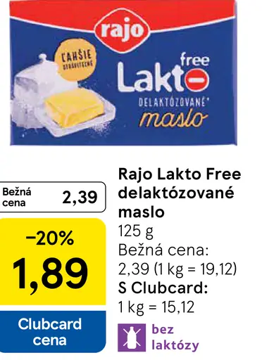 Rajo Lakto Free Delaktózované maslo