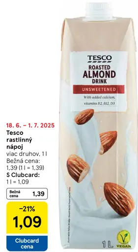 TESCO rastlinný nápoj