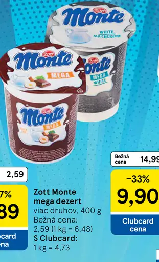 Zott Monte dezert