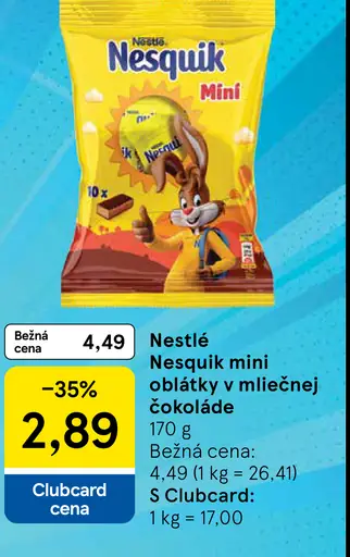 Nestlé Nesquik Mini Obálky v mliečnej čokoláde