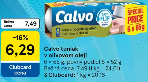 Calvo tuniak v olivovom oleji