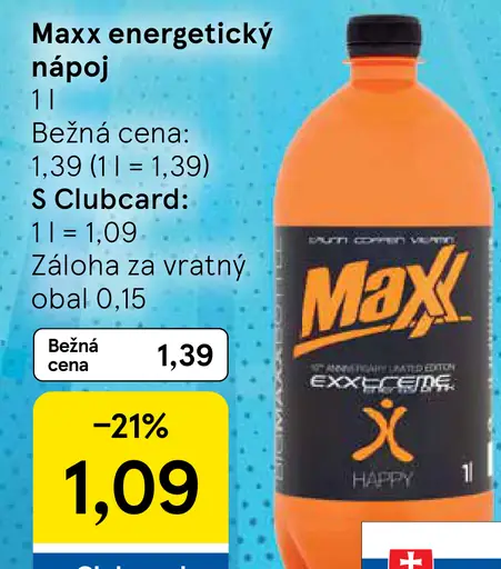 Maxx energetický nápoj