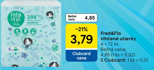 Fred&Flo vlhčené utierky