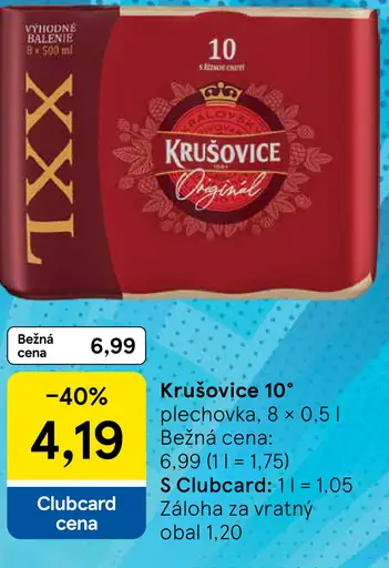 Krušovice 10° plechovka