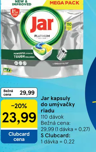 Jar kapsuly do umývačky riadu