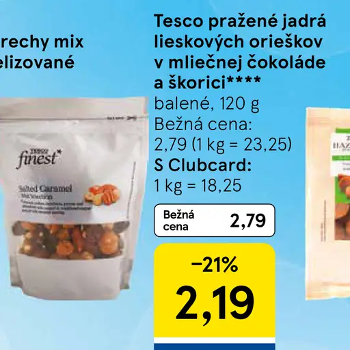 Tesco Finest orechy mix solené karamelizované