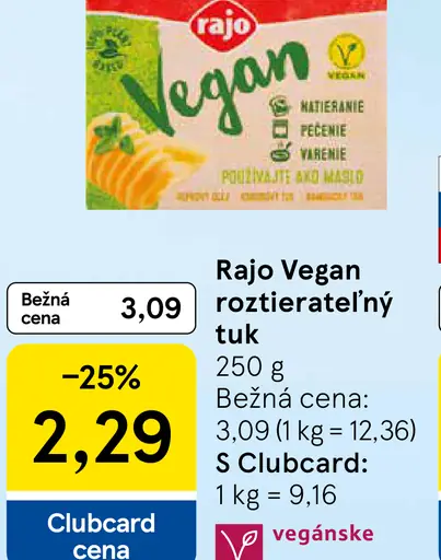 Rajo Vegan Roztierateľný tuk