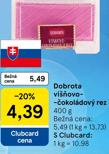 Dobrota višňovo-čokoládový rez