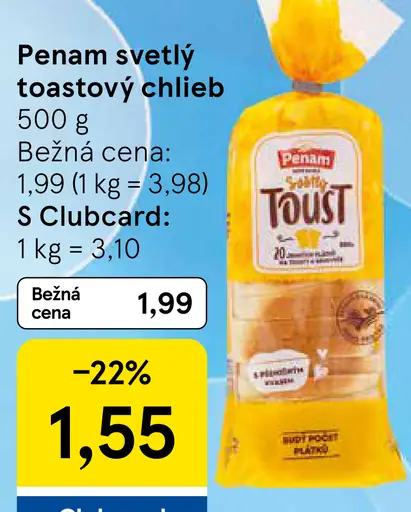 Penam Chlieb toastový svetlý