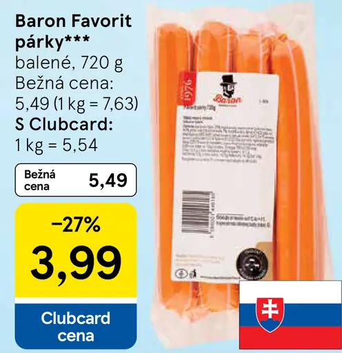 Baron Favorit párky