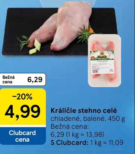 Králičie stehno celé