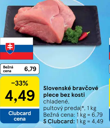 Slovenské bravčové karé bez kosti