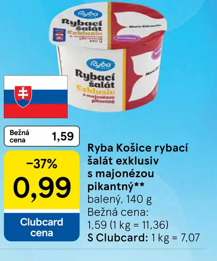 Ryba Košice Rybací šalát exklusiv s majonézou pikantný
