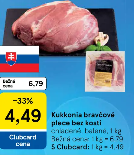 Kukonia bravčová krkovička bez kosti – plátky
