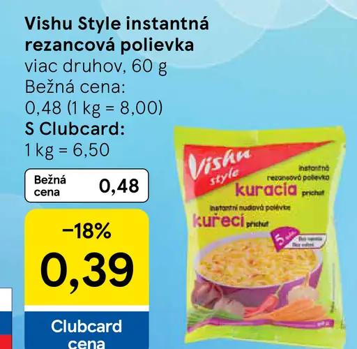Vishu Style instantná rezancová polievka