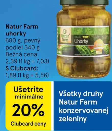 Natur Farm Uhorky Prémiové