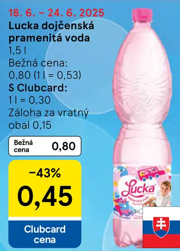 Lucka dojčenská pramenitá voda