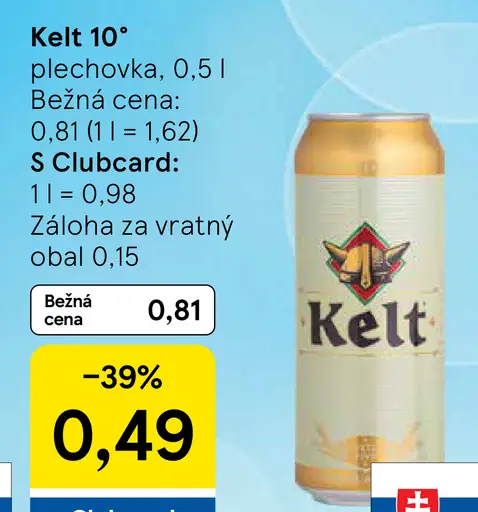Kelt 10° plechovka