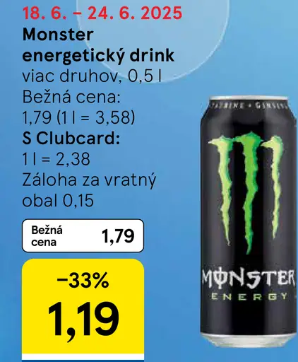 Monster energetický drink plechovka