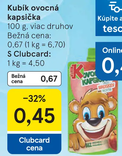 Kubík ovocná kapsička