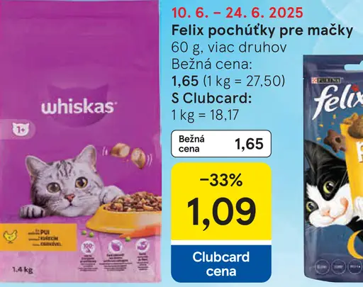 Felix pochúťky pre mačky