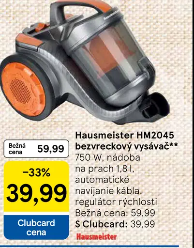 Hausmeister bezvreckový vysávač