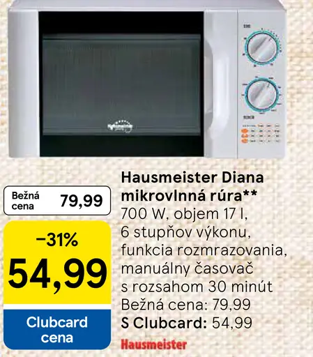 Hausmeister mikrovlnná rúra
