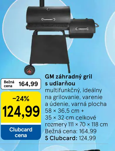 GM záhradný gril s udiareňou