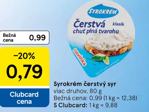 Sýrokrem čerstvý syr