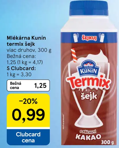 Mlékárna Kunín Termix šejk