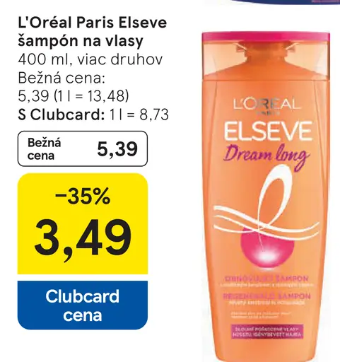 L'Oréal Paris Elseve šampón na vlasy Dream Long
