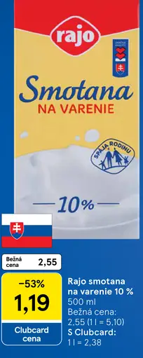 Rajo Smotana na varenie