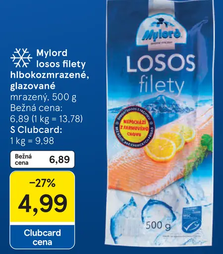 Mylord Losos filety hlbokozmrazené, glazované
