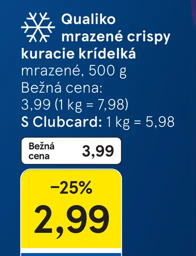 Qualiko mrazené crispy kuracie krídelká