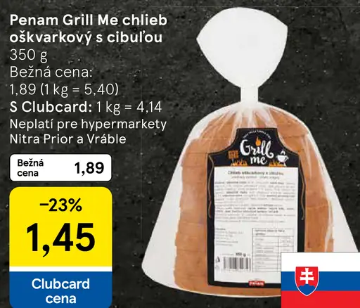 Penam Grill Me chlieb oskávkový s cibuľou