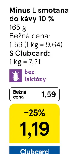 Minus L smotana do kávy 10 %