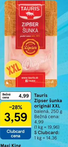 Tauris Zipser šunka originál