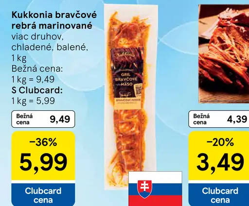 Kukkonia bravčové rebrá marinované