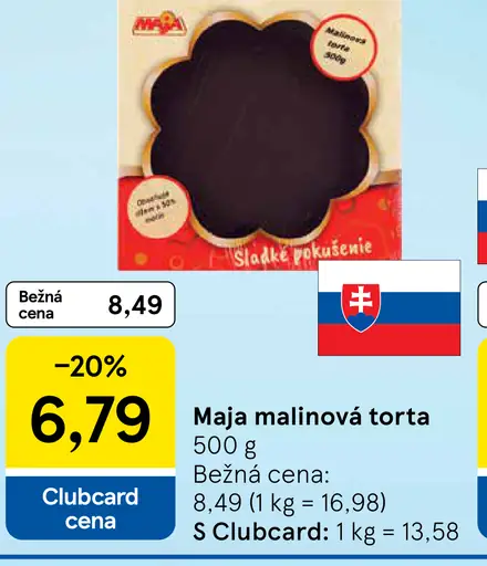 Maja malinová torta