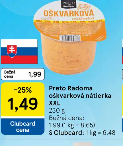 Preto Radoma oškvarková nátierka XXL