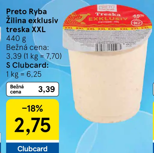 Preto Ryba Žilina exkluzív treska XXL