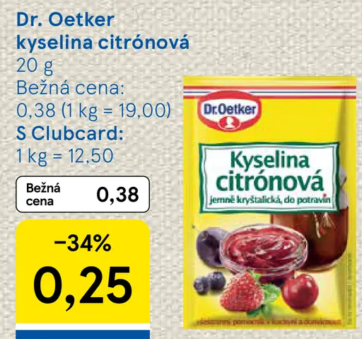 Dr. Oetker Kyselina citrónová