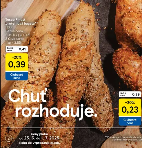 Tesco Finest proteínová bageta